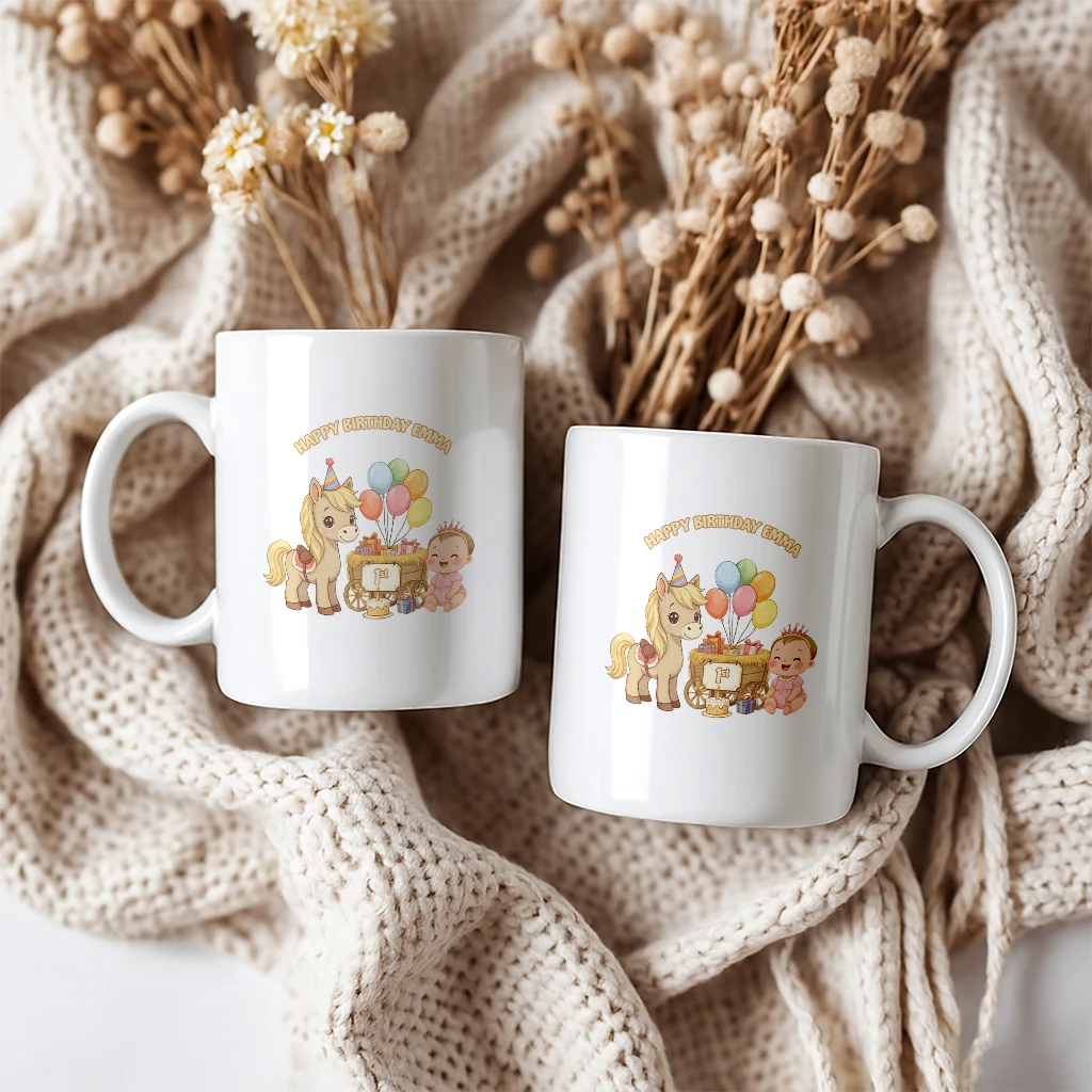 Personalized Farm Friends Mug Art – Customized Farm Gift for Kids – Unique Decor room and Birthday Gifts