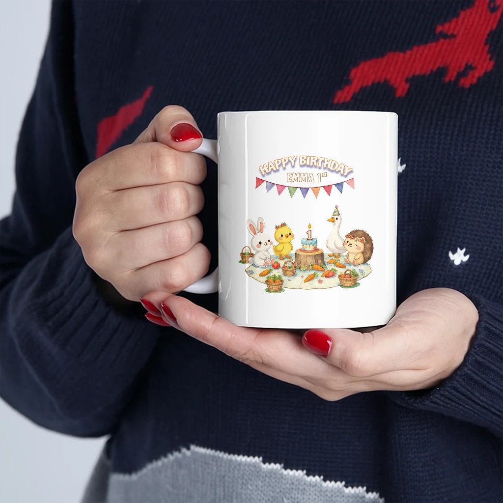 personalized farm picnic mug art