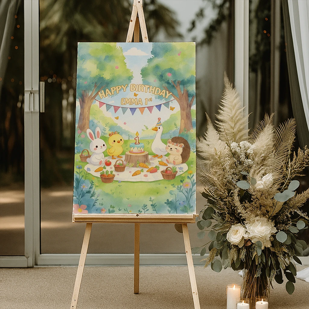 personalized farm picnic poster