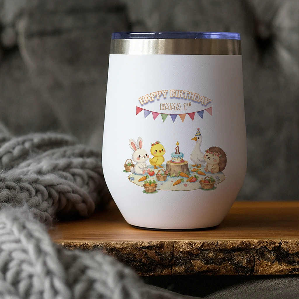 Custom Farm Picnic Tumbler for Kids – Personalized Farm Concept Water Bottle Birthday Gift & Room Decor