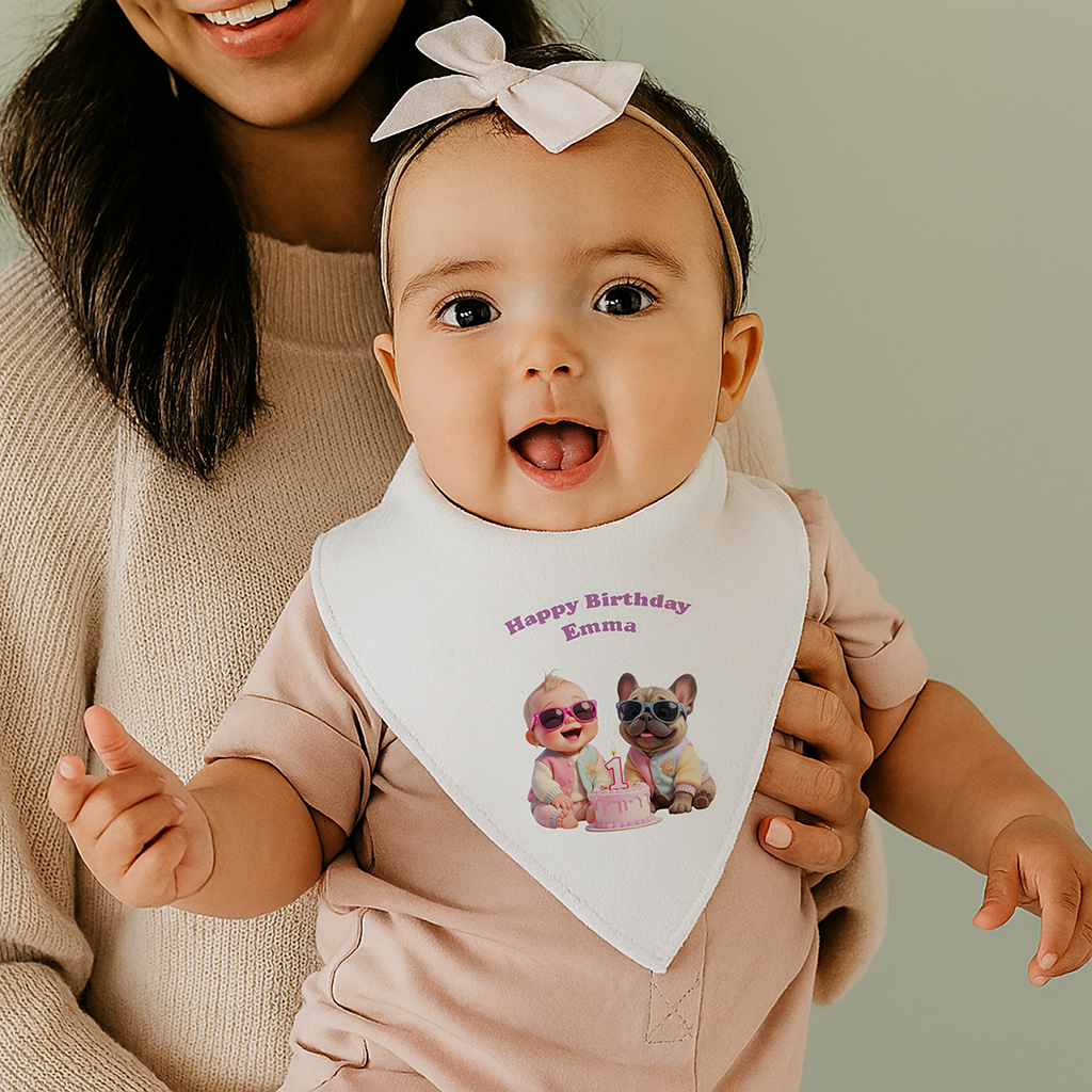 personalized french bulldog baby bib for kids