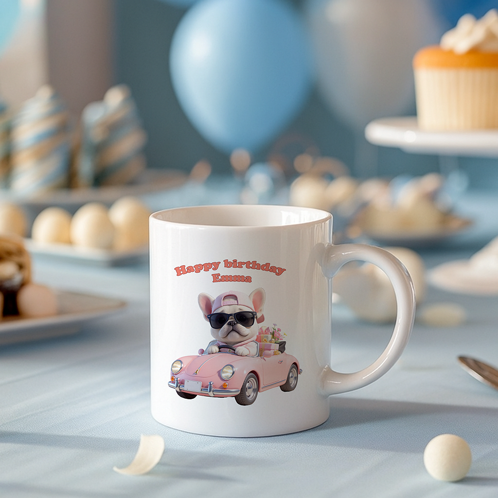Personalized French Bulldog Mug Art – Special Personalized Pet  Mug Painting for Kids – Custom Gift for Birthday