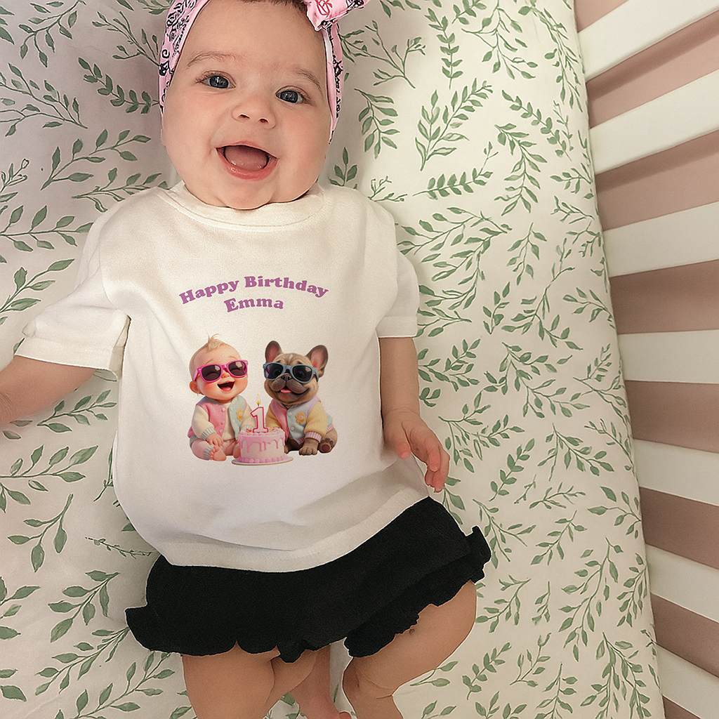 personalized french bulldog tshirt for kids