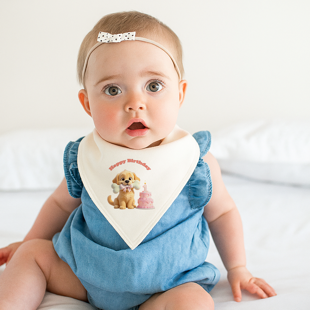 personalized golden retriever baby bib