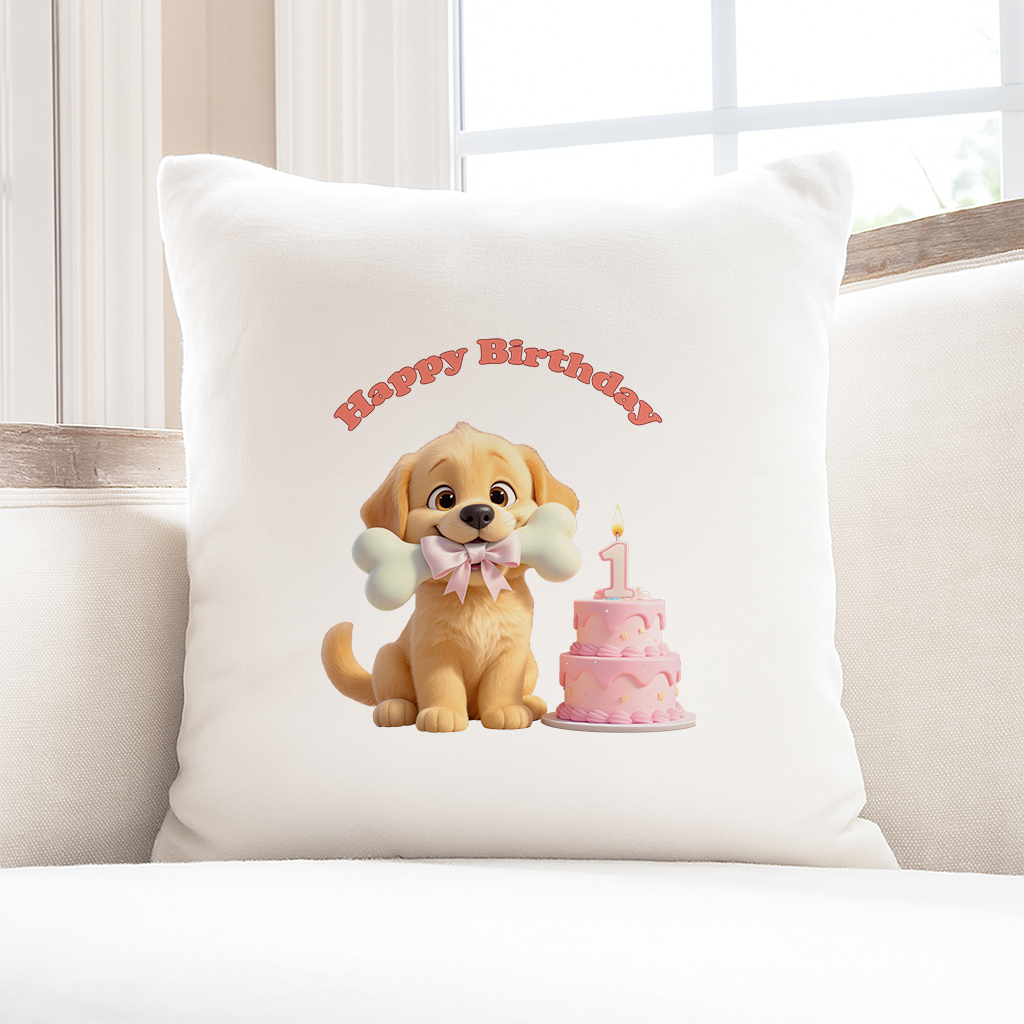 personalized golden retriever pillow