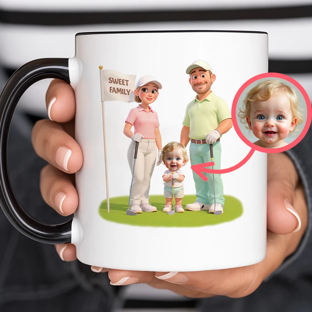 Personalized Golf Family Mug – Special Decor room & Birthday Gifts for Kids
