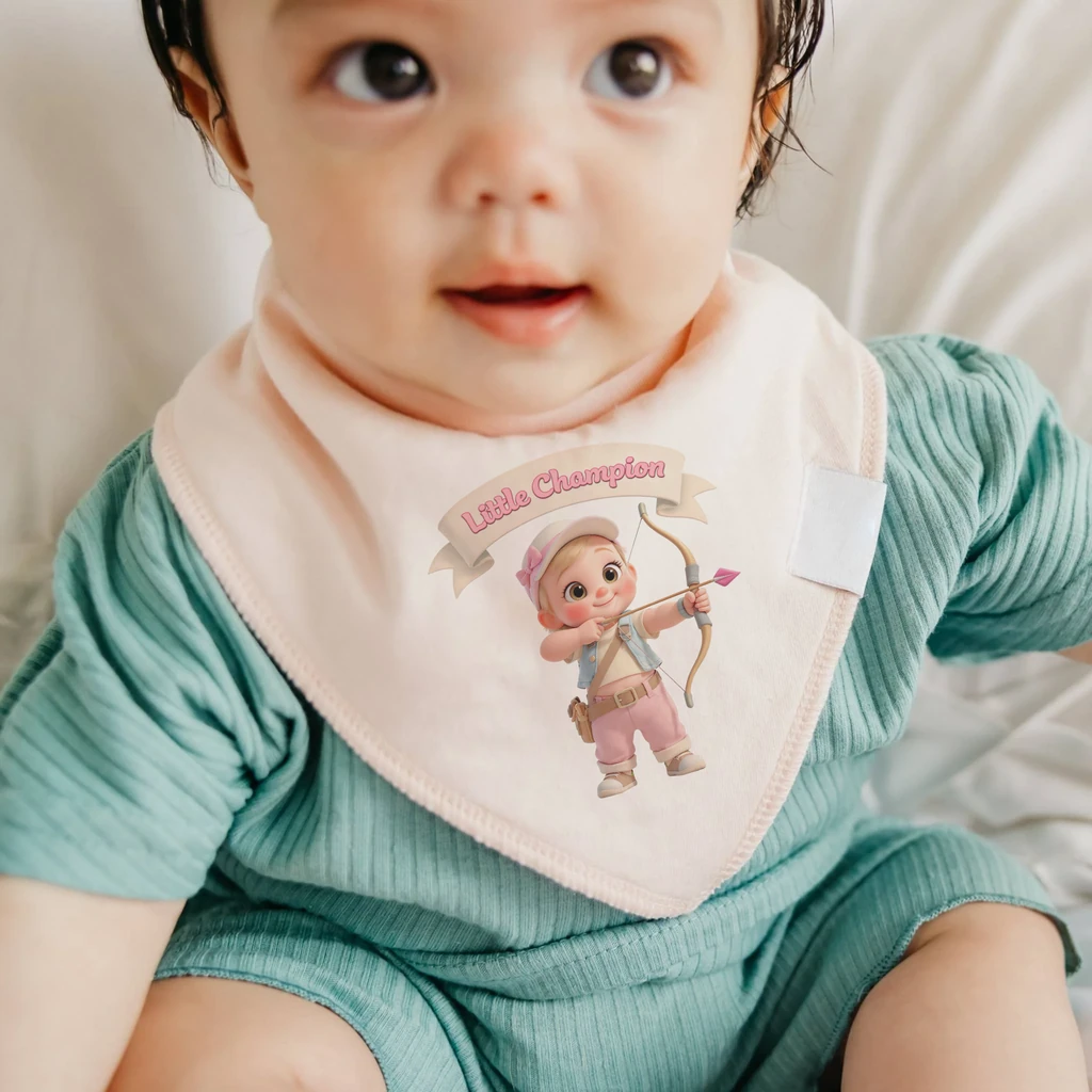 personalized kids archery baby bib art