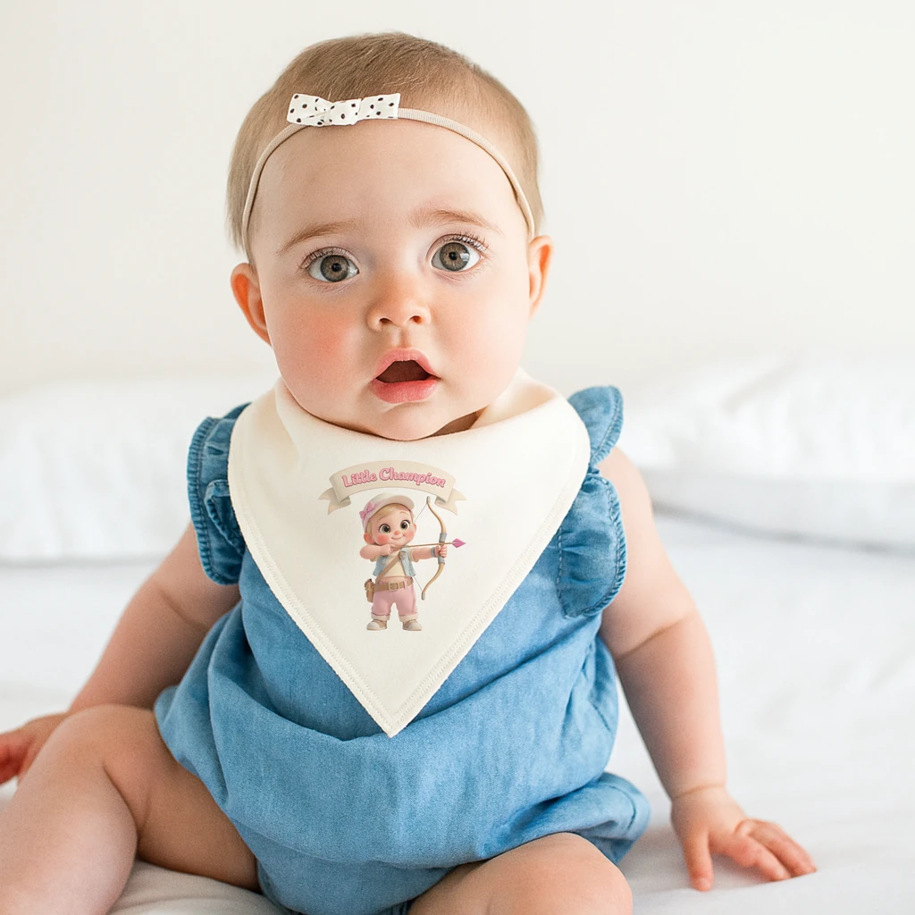 personalized kids archery baby bib art