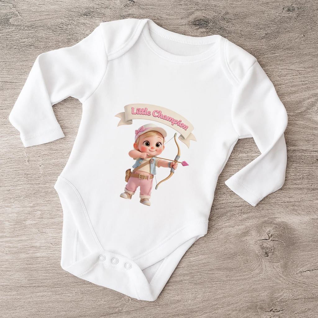 Personalized Kids Archery Baby Onesie Art 
