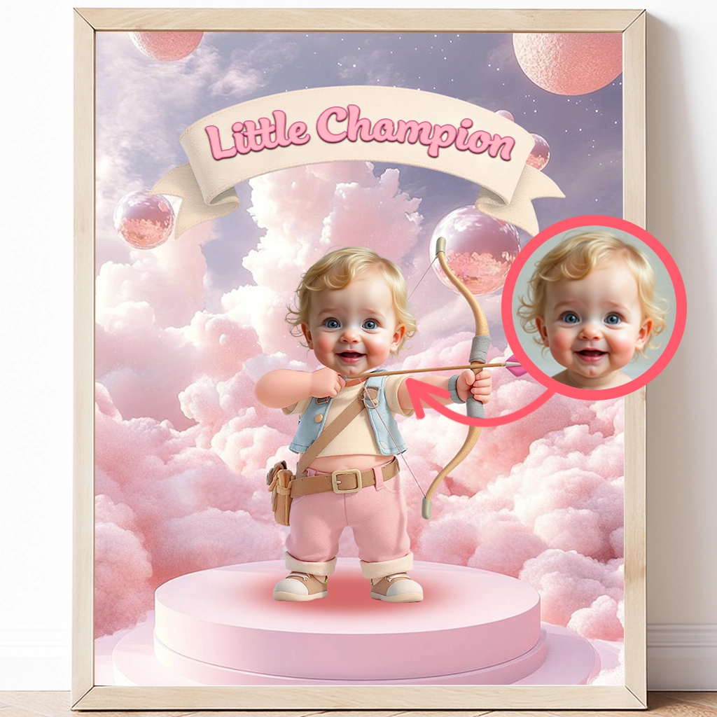Personalized Kids Archery Canvas Art – Special Custom Canvas Gifts for Birthday