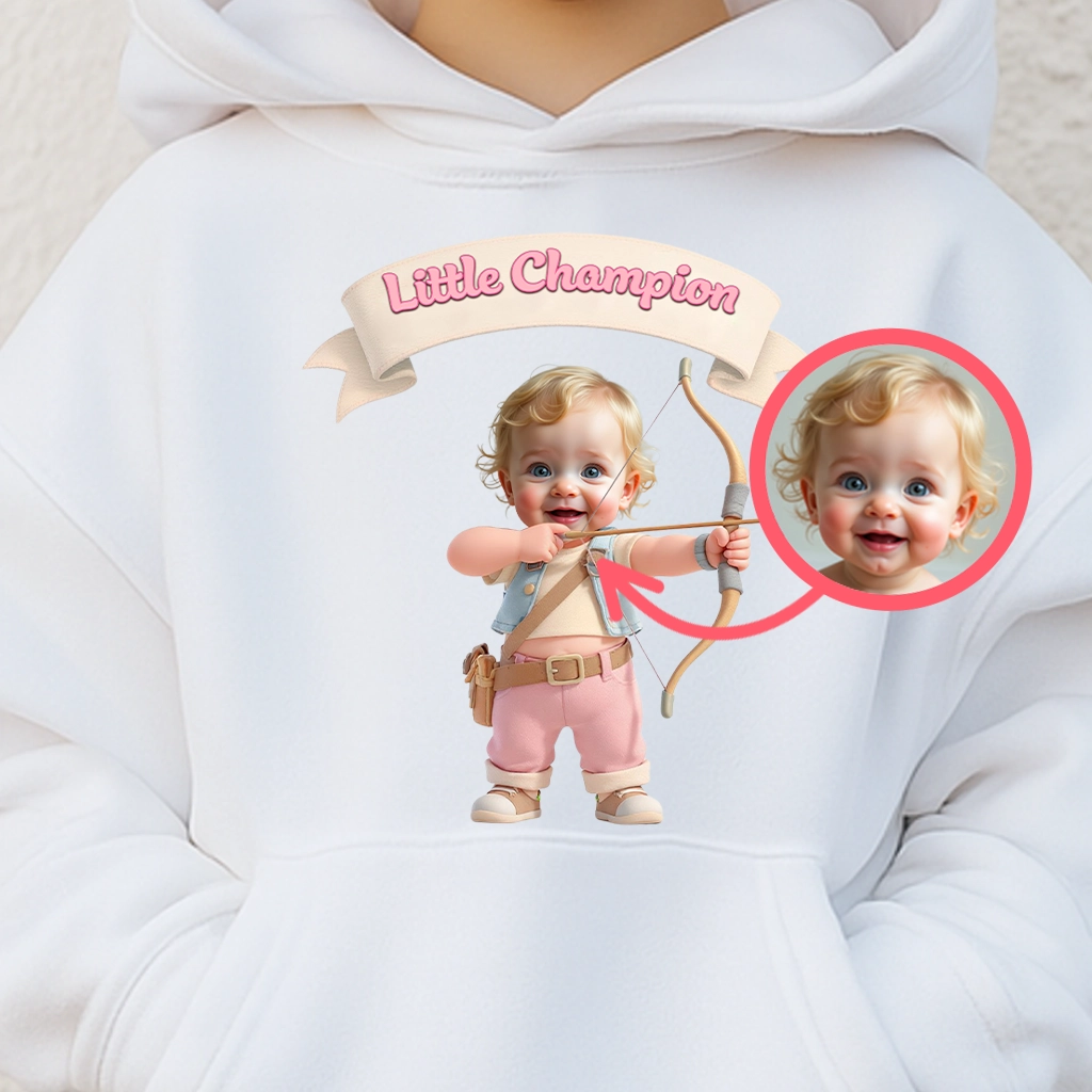 Personalized Confident Archery Kids Hoodie – Custom Name & Design Birthday Gift