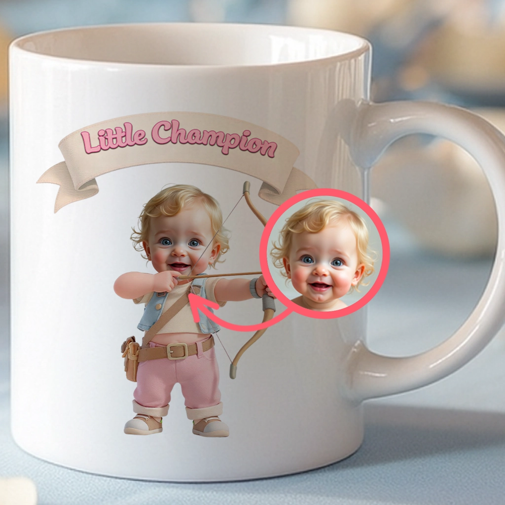 Custom Kids Archery Mugs Art- Personalized Sports Gift for Kids – Unique Decor room and Birthday Gifts