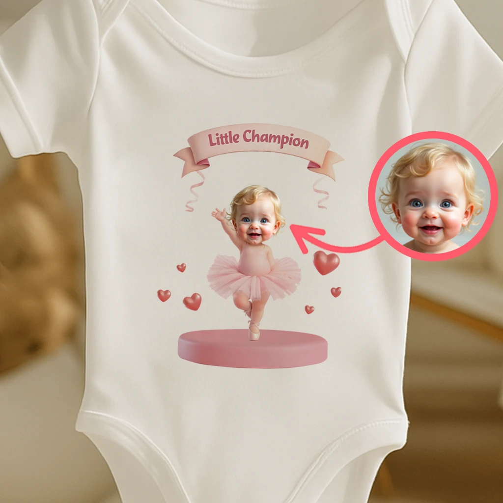 Personalized Kids Ballet Baby Onesie Art – Customized Little Confident Ballet Baby’s Bodysuit – Special Decor room & Birthday Gifts