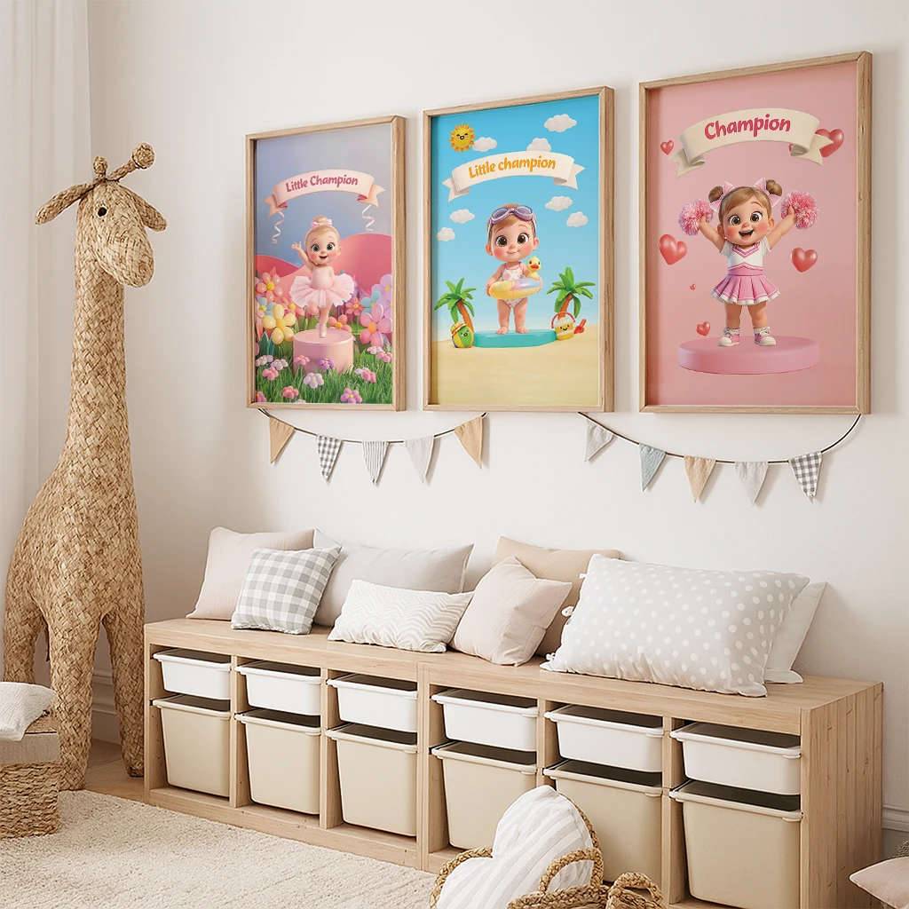 personalized kids ballet canvas art