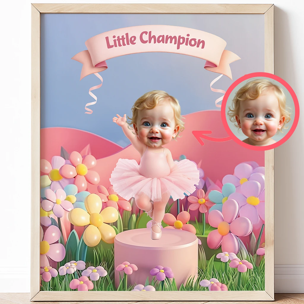 Personalized Kids Ballet Canvas Art – Unique Custom Decor room & Birthday Gifts