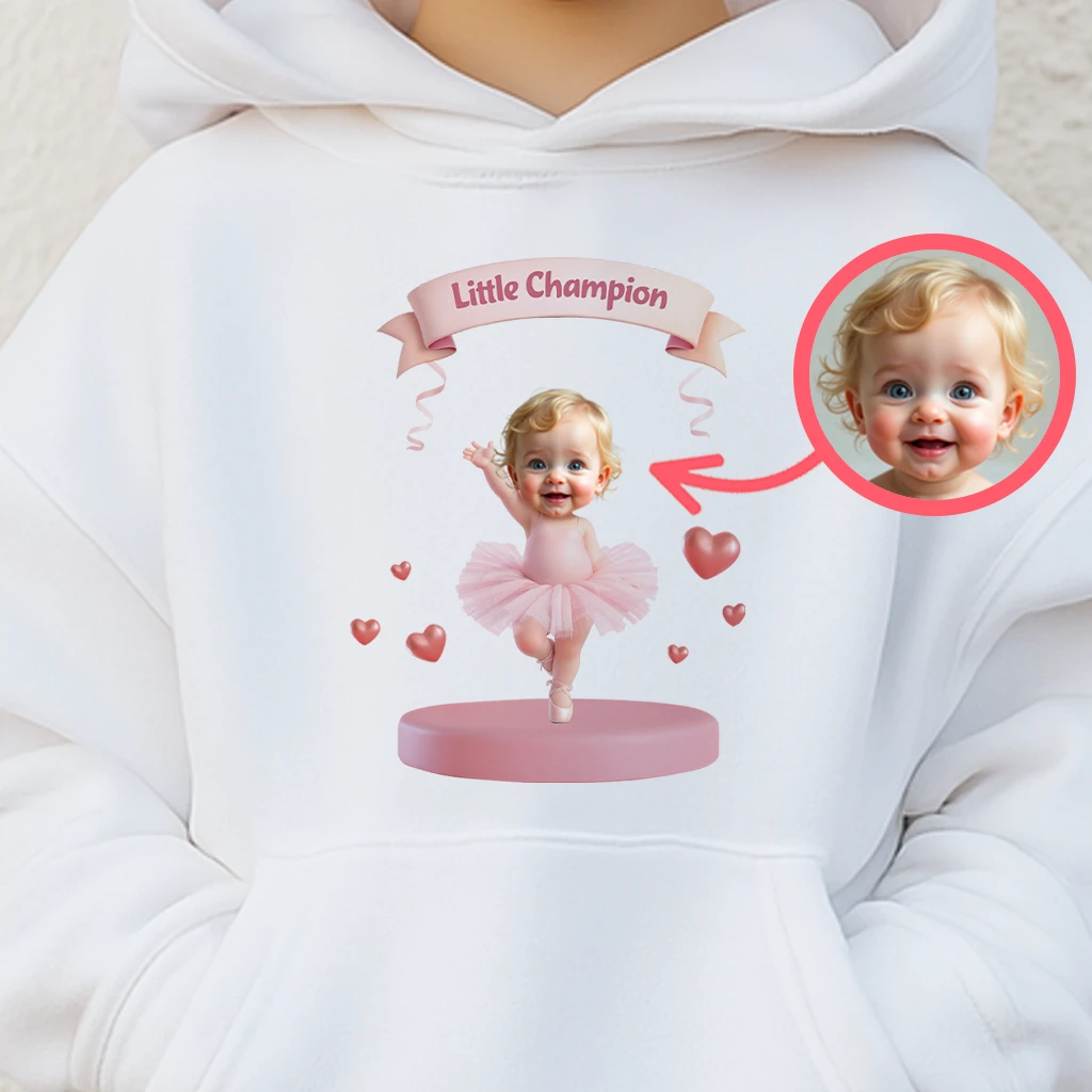 Personalized Confident Ballet Kids Hoodie – Custom Name & Design Birthday Gift
