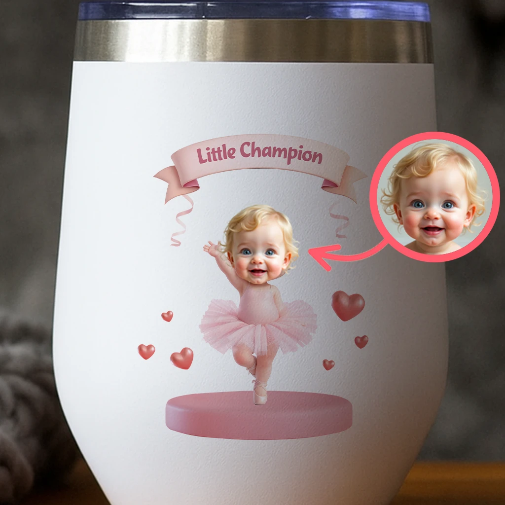 Personalized Kids Ballet Tumbler Art – Customized Sports Gift for Kids – Unique Decor room and Birthday Gifts