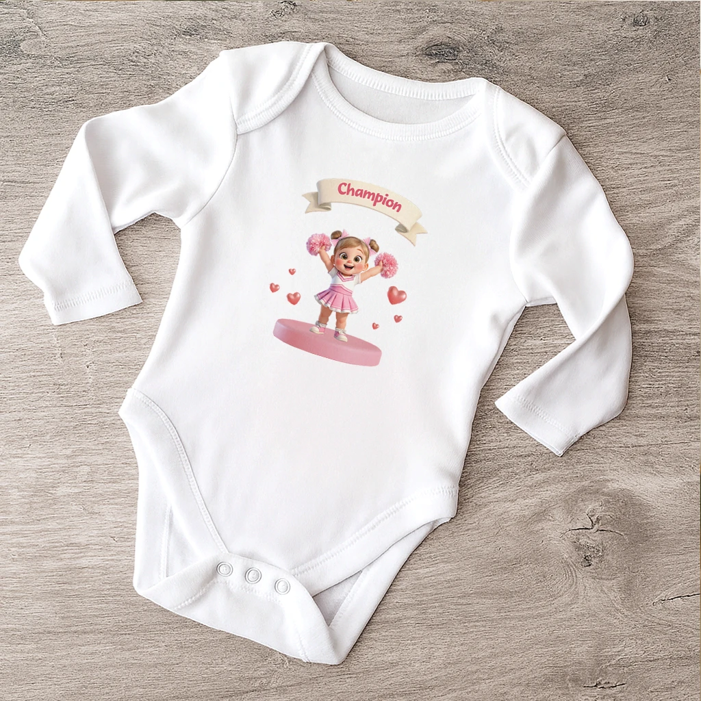 personalized kids cheerleading bodysuit art