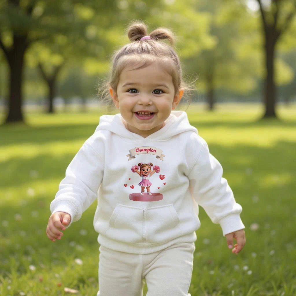 personalized kids cheerleading hoodie art