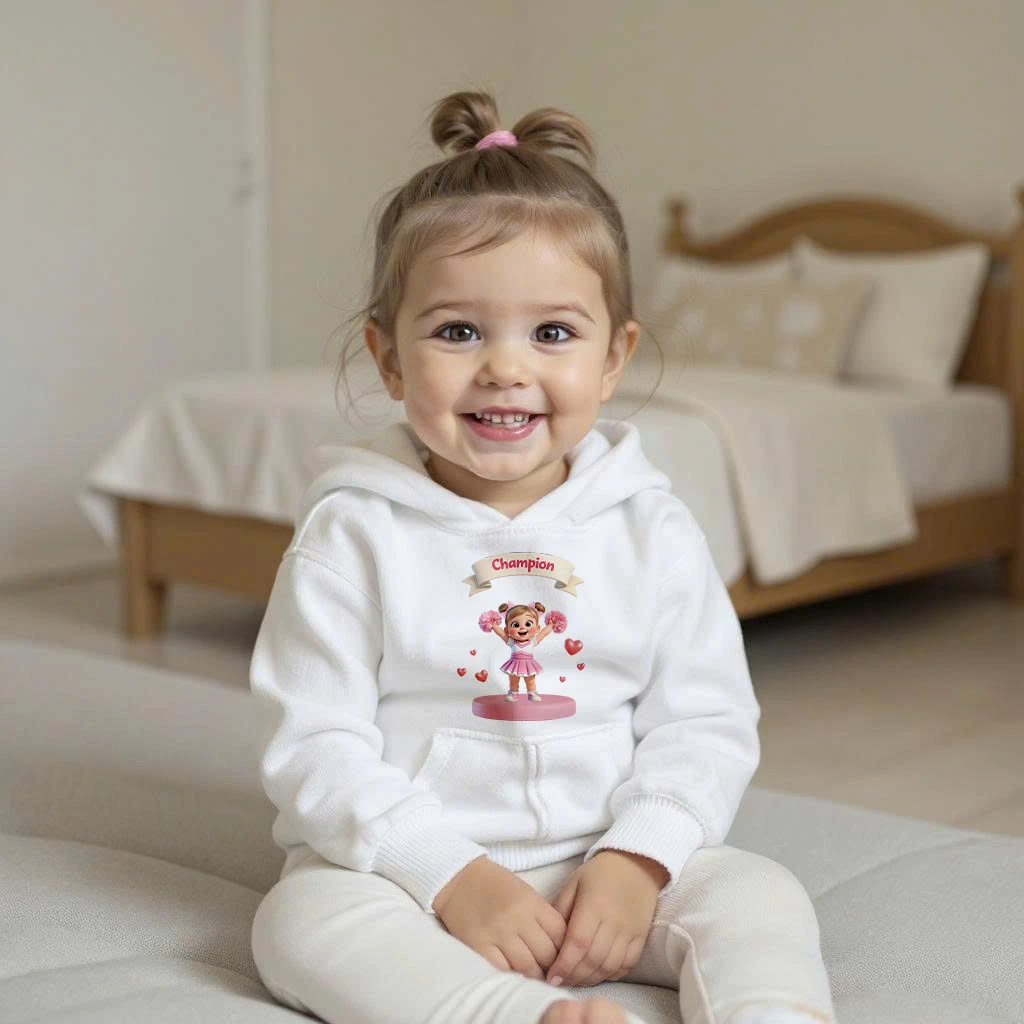 personalized kids cheerleading hoodie art