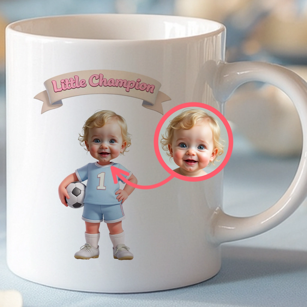 Custom Kids Soccer Mugs Art- Personalized Sports Gift for Kids – Unique Decor room and Birthday Gifts