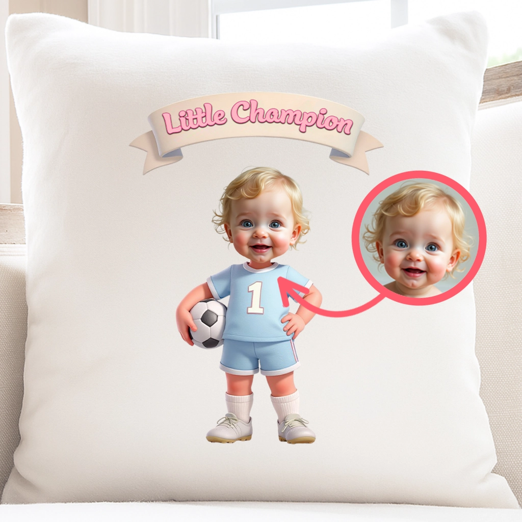Personalized Confident Kids Soccer Pillow Art – Custom Pillow Birthday & Newborn Gifts