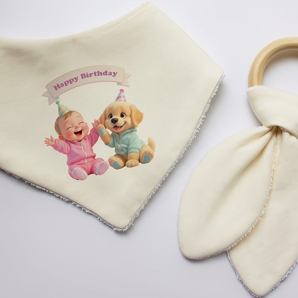 personalized labrador retriever baby bib art
