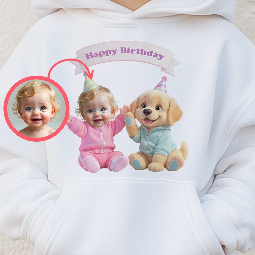 Personalized Labrador Retriever Hoodie Art – Special Personalized Pet Hoodie Painting for Kids – Custom Gift for Birthday