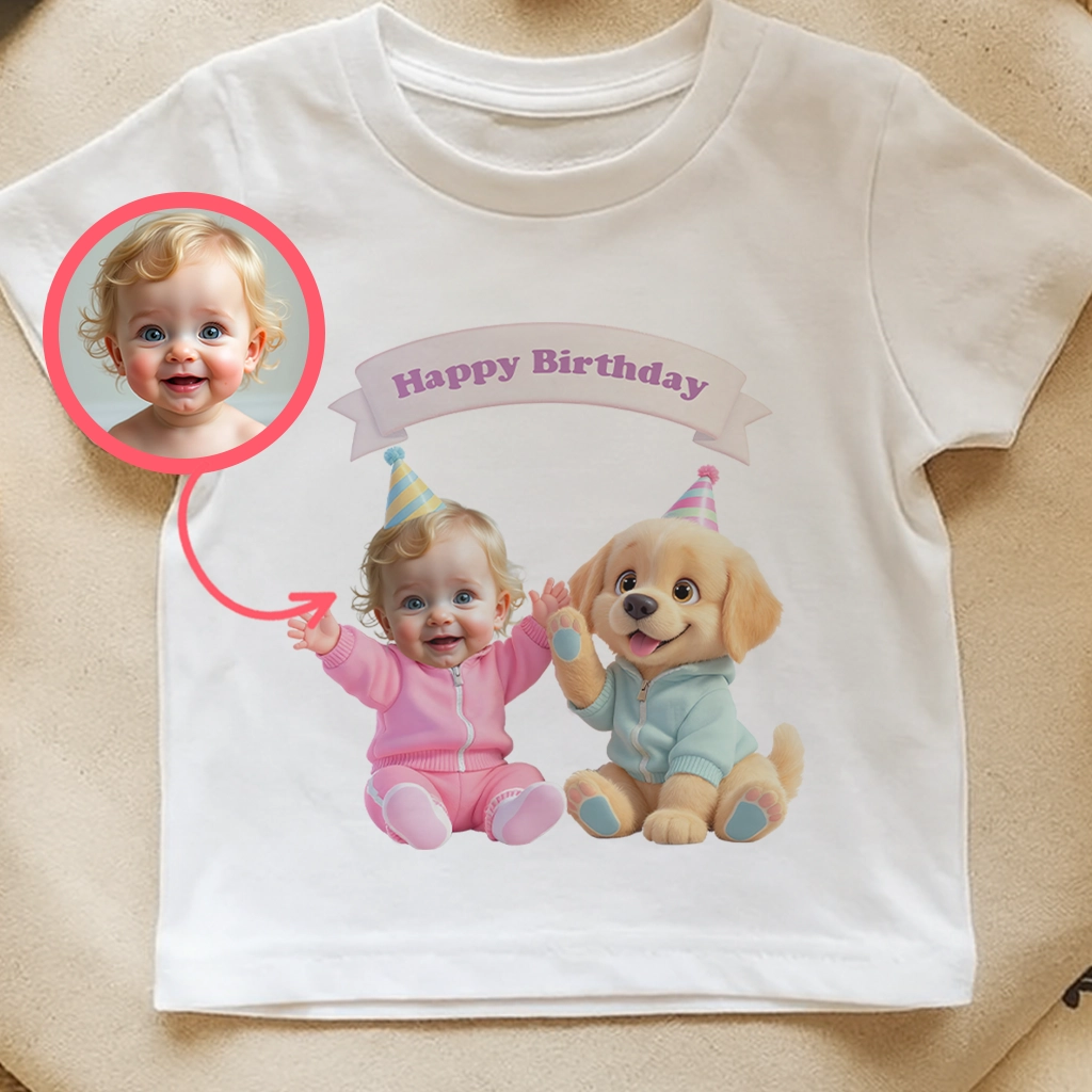 Personalized Labrador Retriever T-shirt Art – Special Personalized Pet T-shirt Painting for Kids – Custom Gift for Birthday