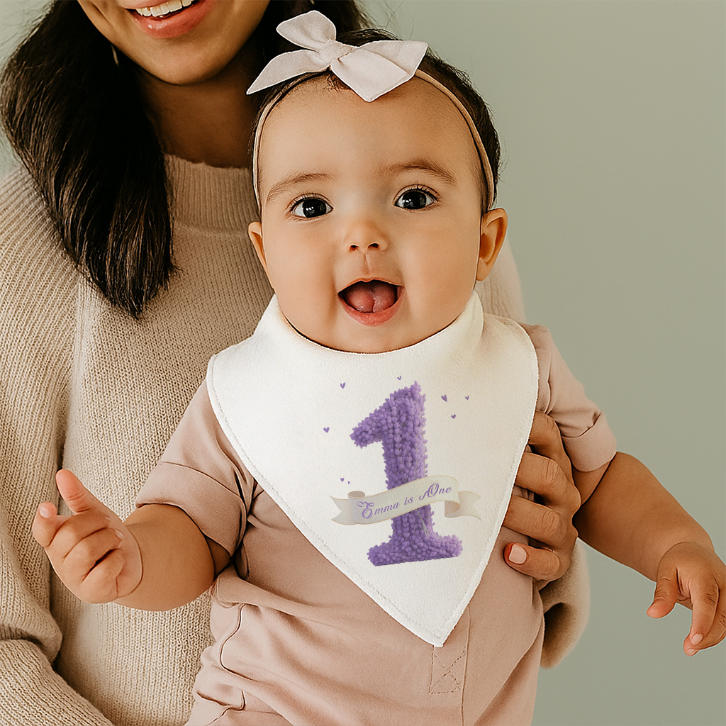 Personalized Lavender Baby Bib for Kids| Little Calm Spirit Soothing Garden Dreams Customized Special Decor Room & Birthday Gifts