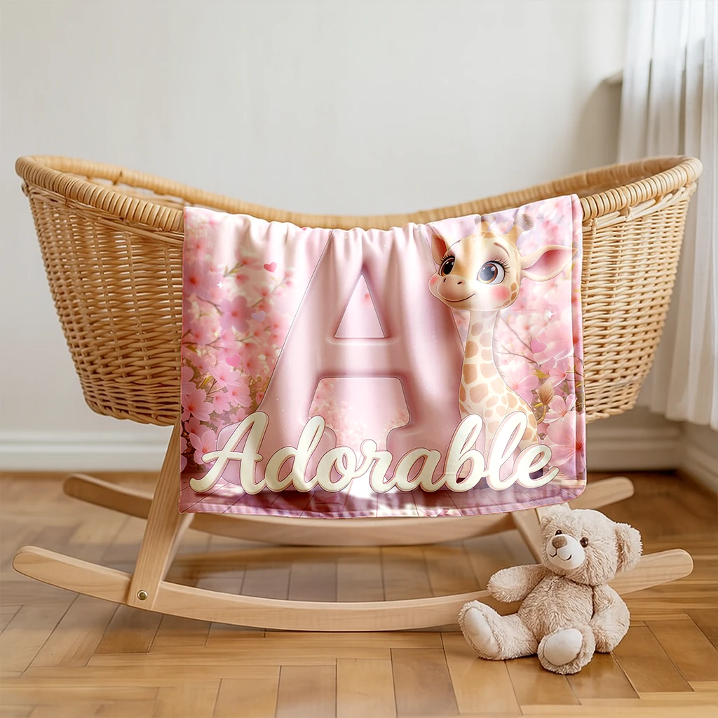 personalized Letter A blanket