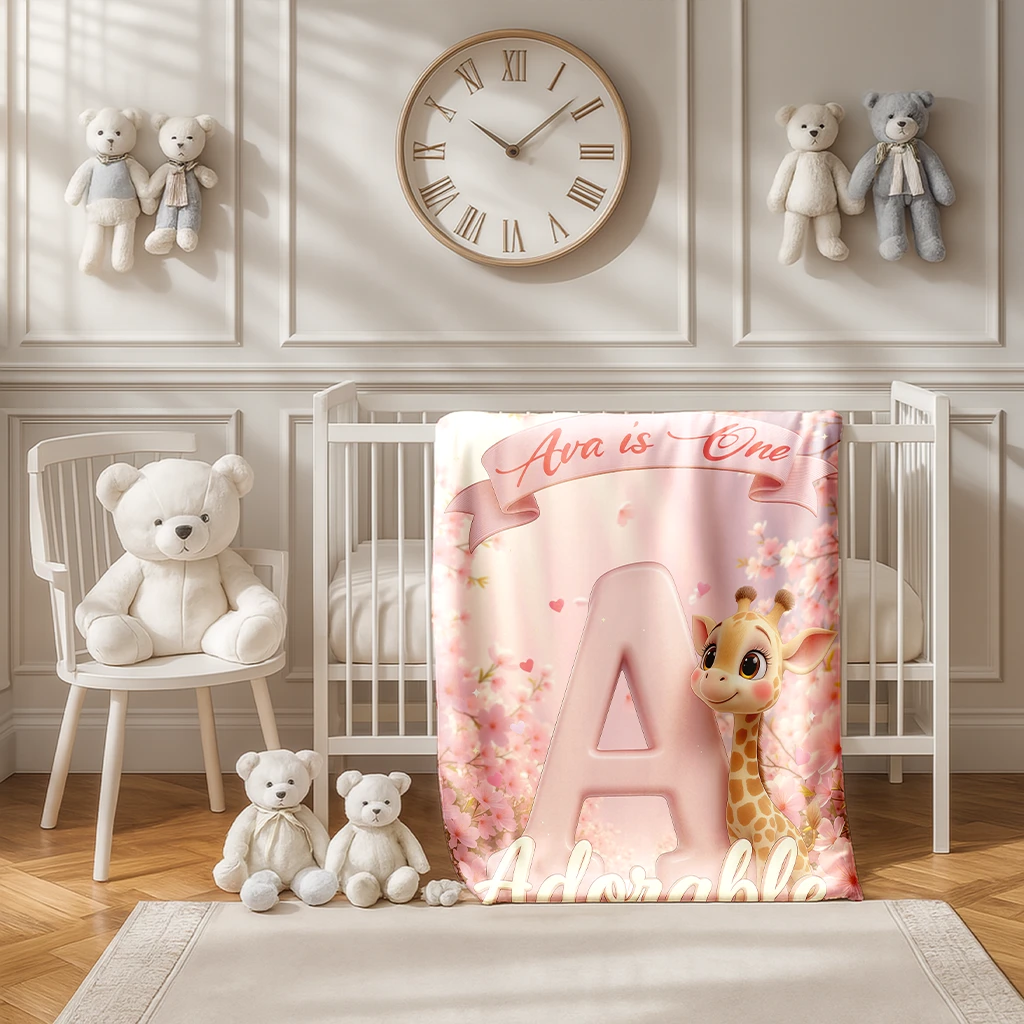 Personalized Letter A Blanket for Kids | An Adorable Gift for a Little Angel | Custom Initial Snuggle Blanket