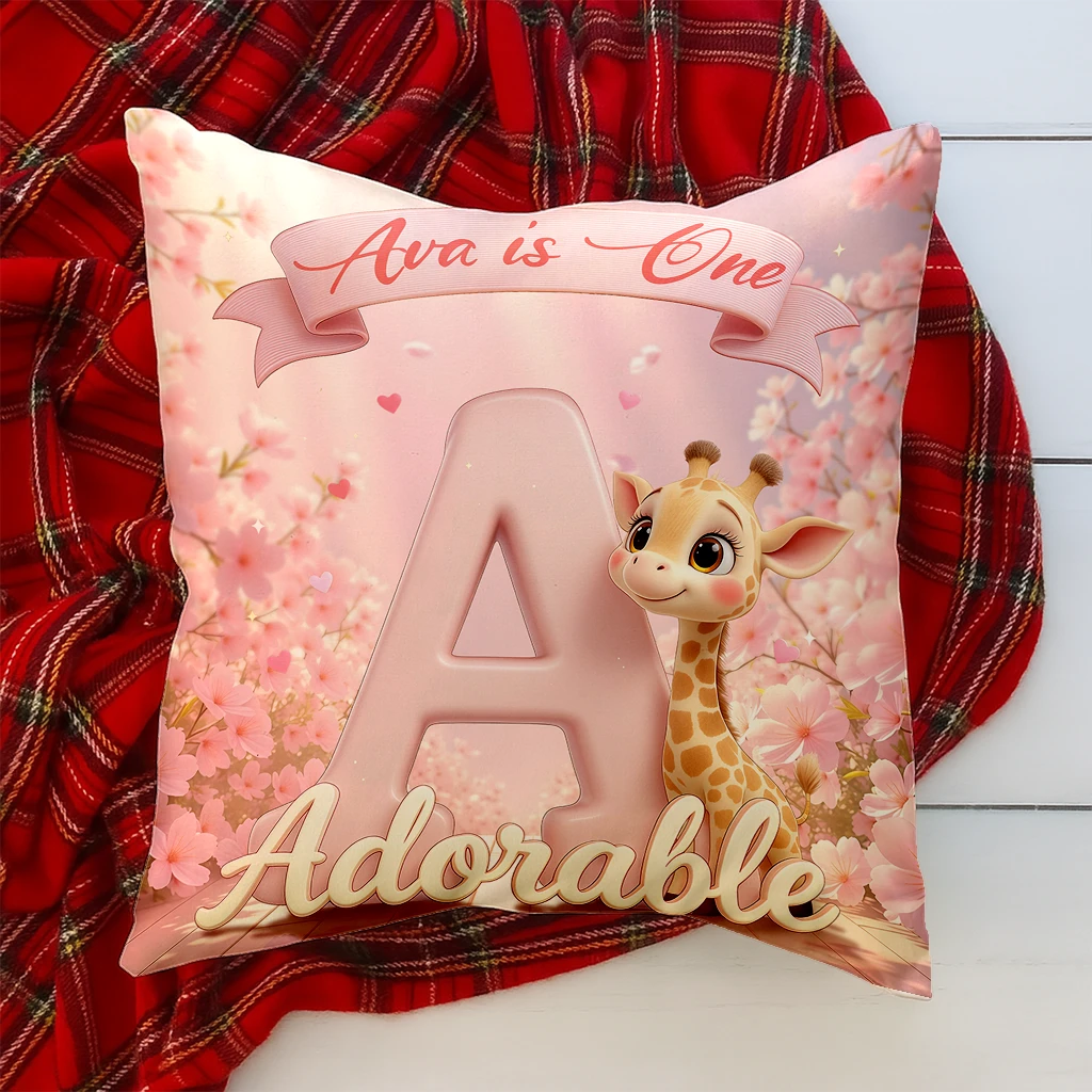 Personalized Letter A Pillow for Kids | An Adorable Gift for a Little Angel | Custom Initial Throw Pillow