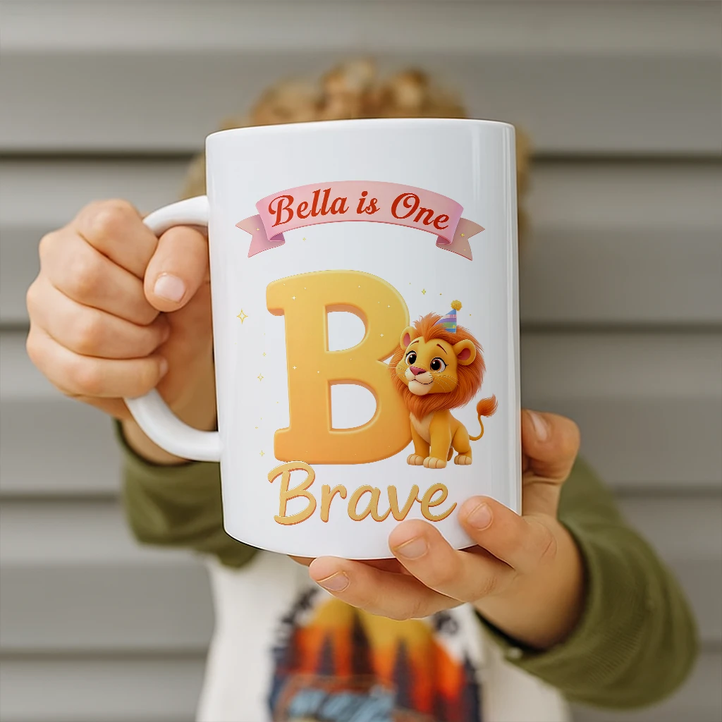 Personalized Letter B Mug for Kids | A Bold Gift for a Morning Boost | Custom Initial Drinkware