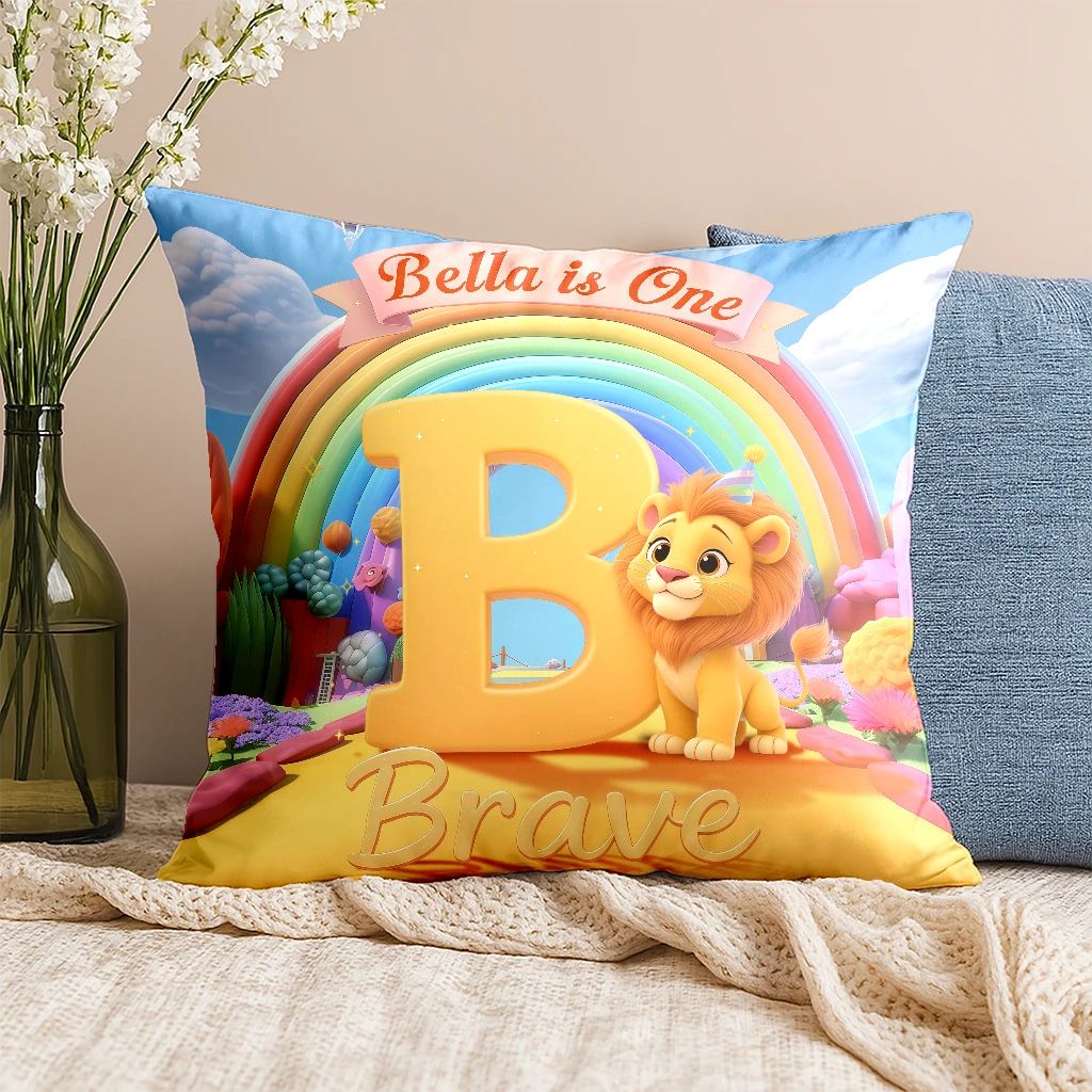 Personalized Letter B Pillow for Kids | The Perfect Present for a Brave Little Bear | Fun Alphabet Accent Pillow
