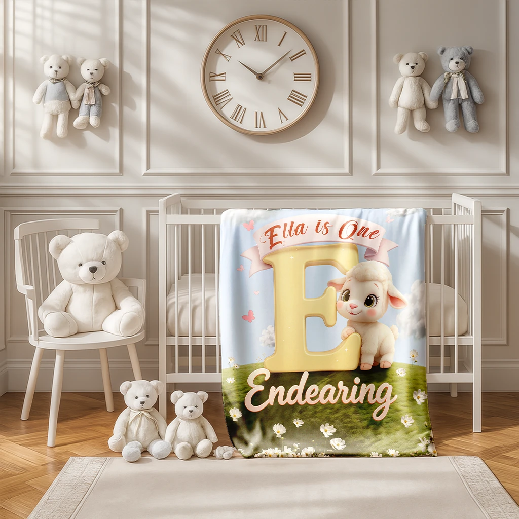 Personalized Letter E Blanket for Kids | An Excellent Present for an Endearing Child | Unique Keepsake Blanket