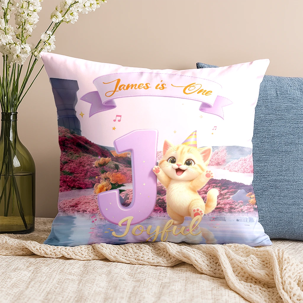 Personalized Letter J Pillow for Kids | A Jubilant Gift for Your Little Gem | Soft Alphabet Accent Pillow