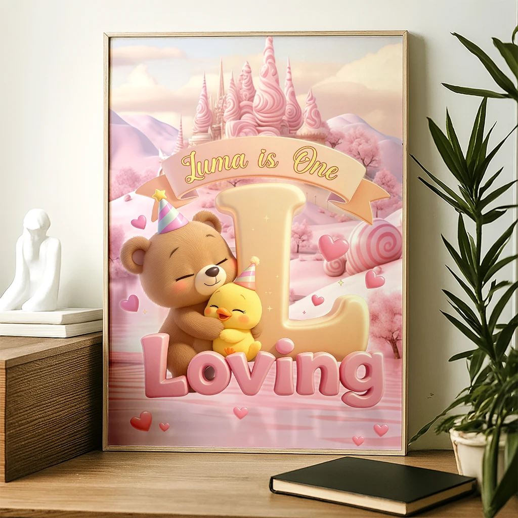 Personalized Letter L Canvas for Kids | A Loving Gift for a Baby’s Nursery | Custom Initial Wall Art