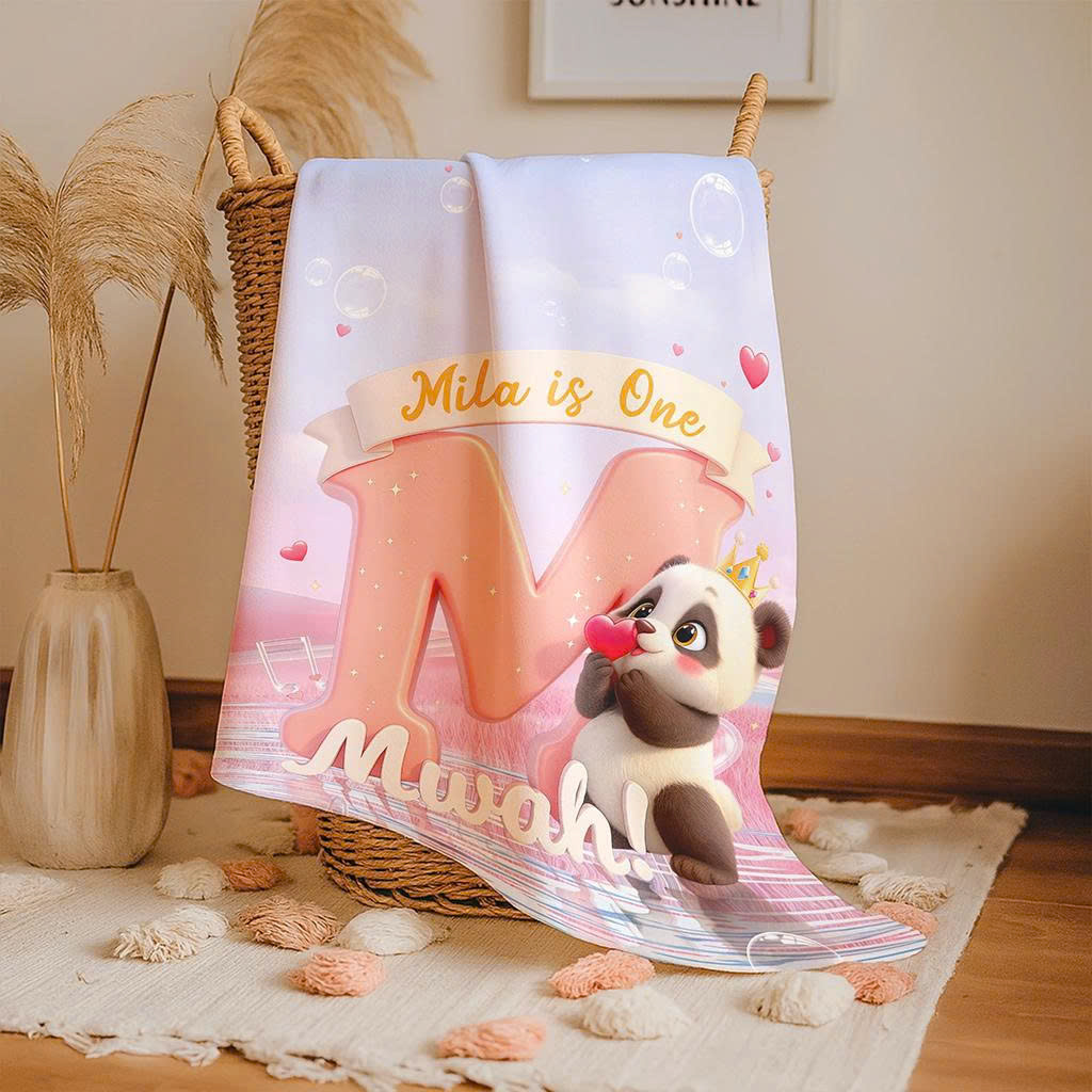 Personalized Letter M Blanket