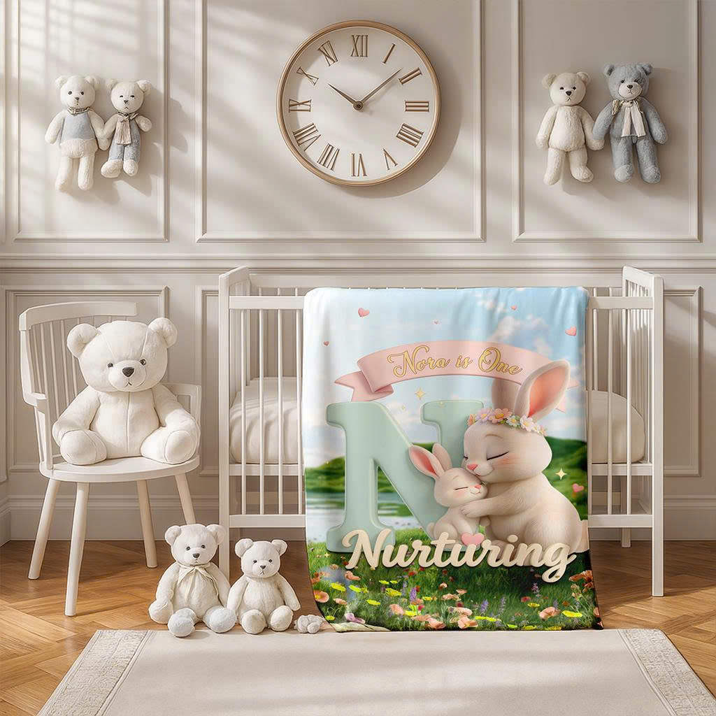 Personalized Letter N Blanket for Kids | A Sweet Gift for a Good Night’s Sleep | A Loving Keepsake