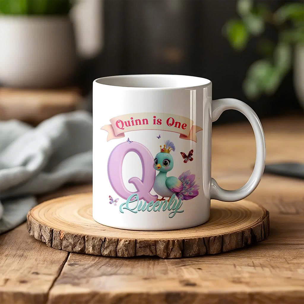 Personalized Letter Q Mug for Kids | The Perfect Present for Quiet Mornings | Calming Alphabet Drinkware