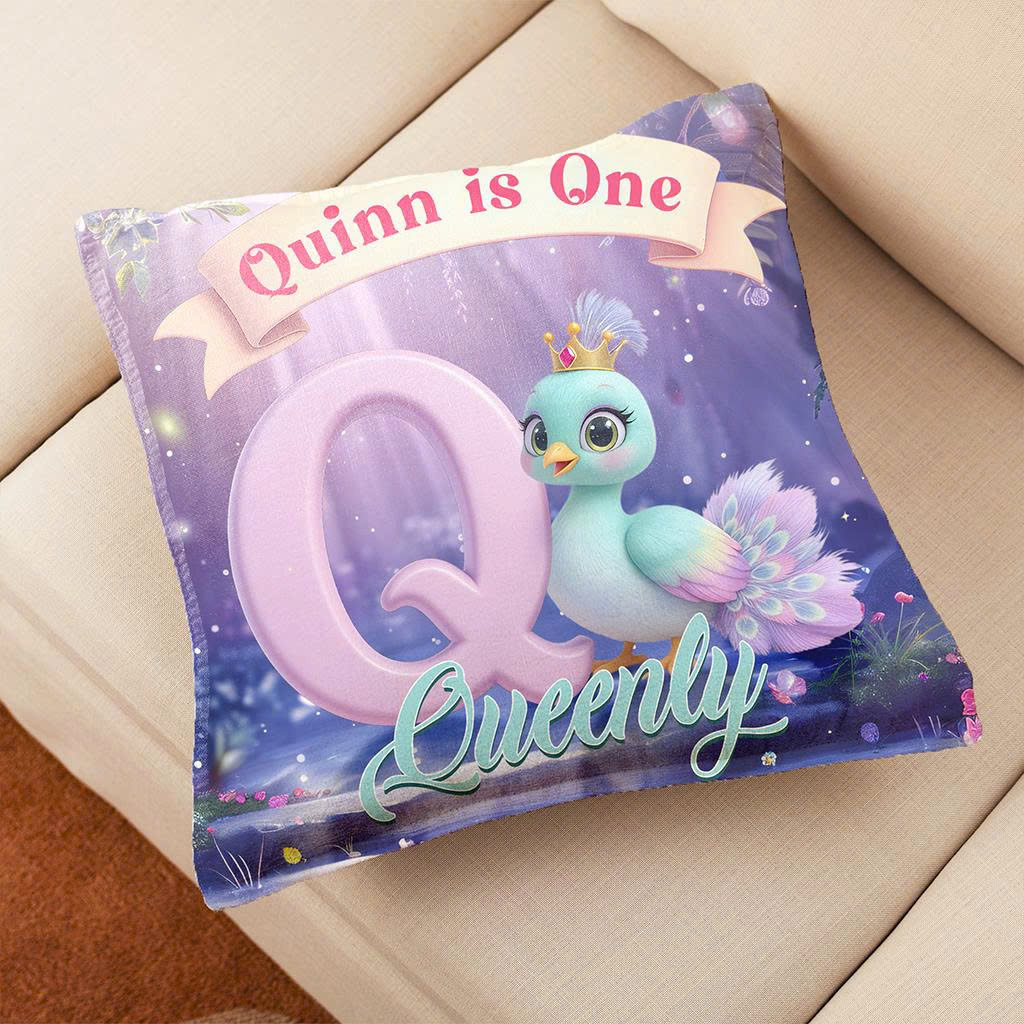 Personalized Letter Q Pillow for Kids | The Perfect Present for Quiet Time | Calming Alphabet Cushion