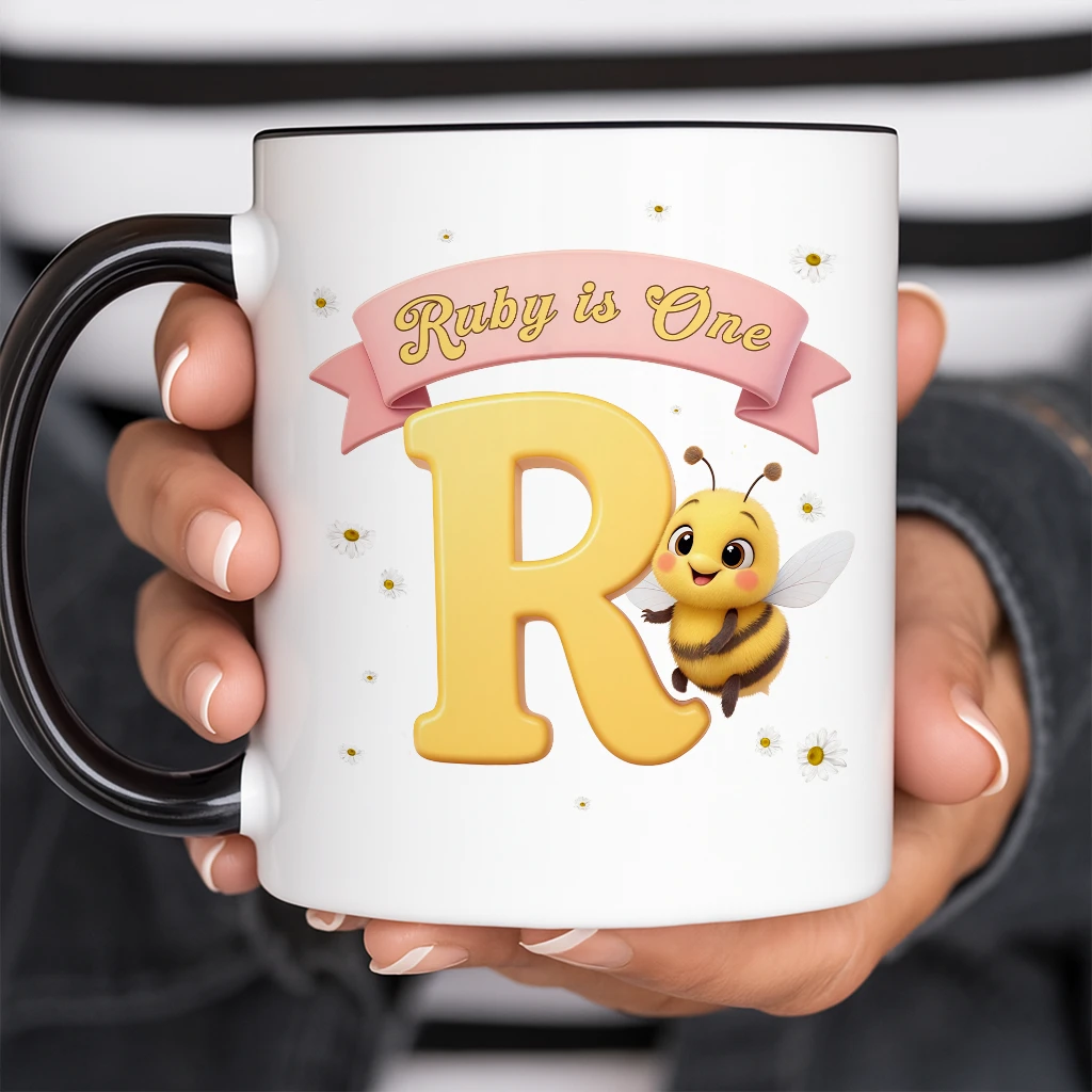 Personalized Letter R Mug for Kids | A Remarkable Gift for a Morning Boost | Custom Initial Drinkware