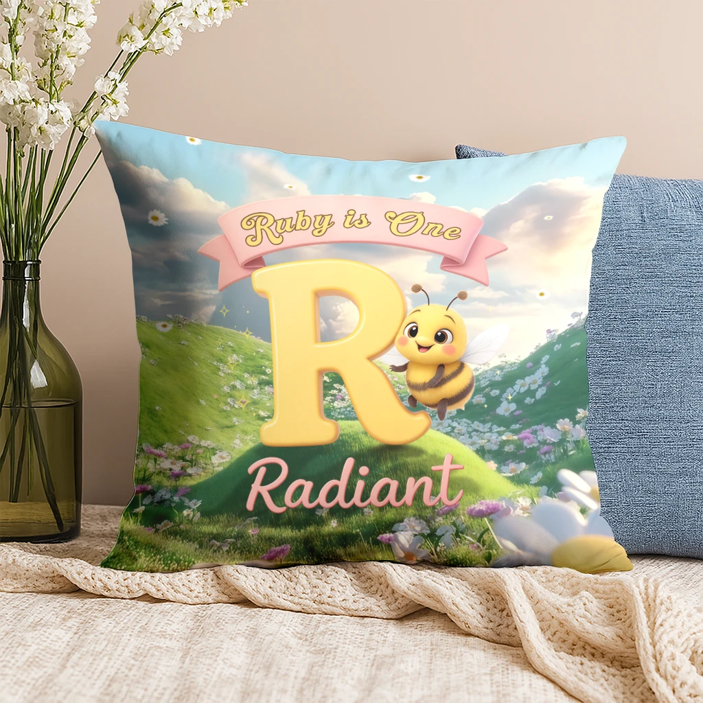 Personalized Letter R Pillow for Kids | A Restful Gift for a Remarkable Child | Soft Alphabet Accent Pillow