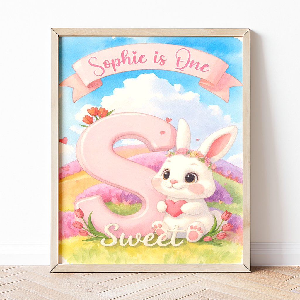 Personalized Letter S Canvas for Kids | A Shining Gift for a Little Superstar | Sparkling Kids’ Room Art