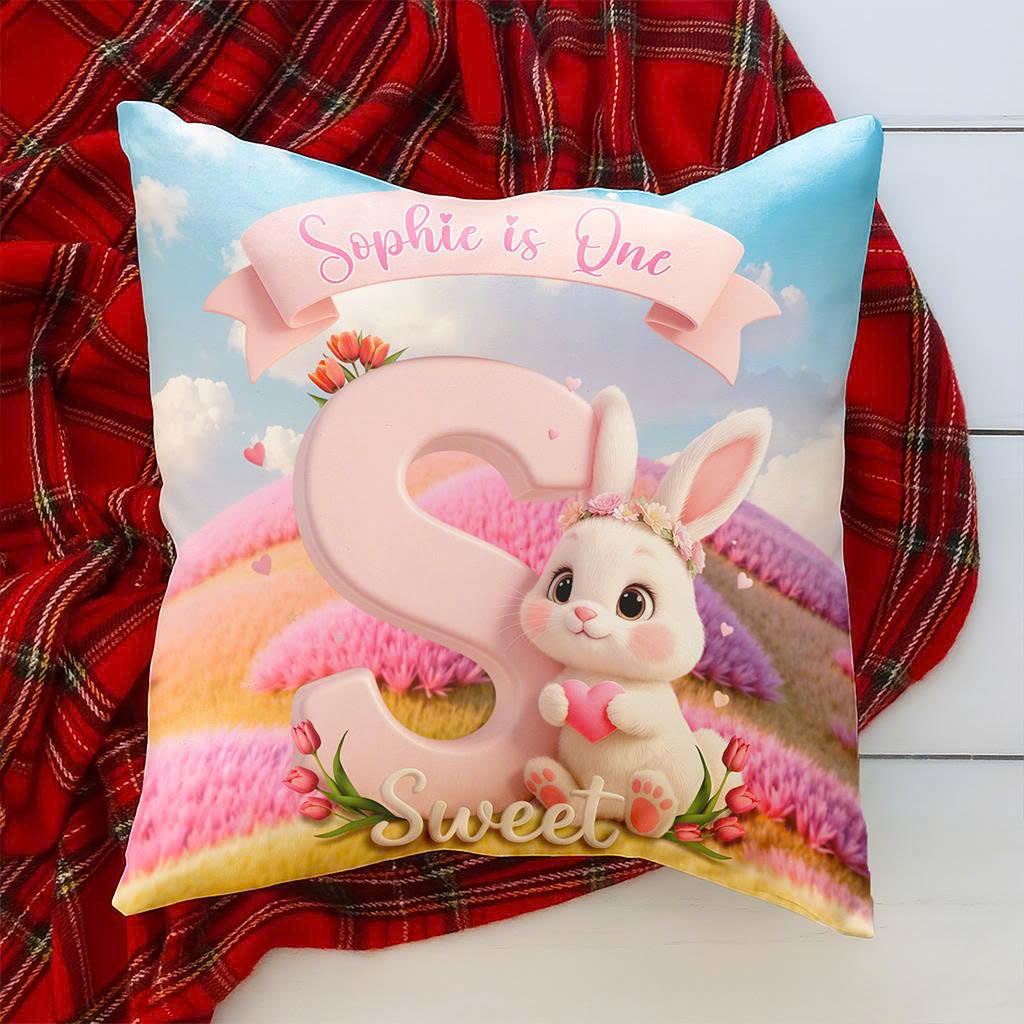 Personalized Letter S Pillow for Kids | A Sweet Gift for Sarah & Samuel | Soft Nursery Decor Pillow