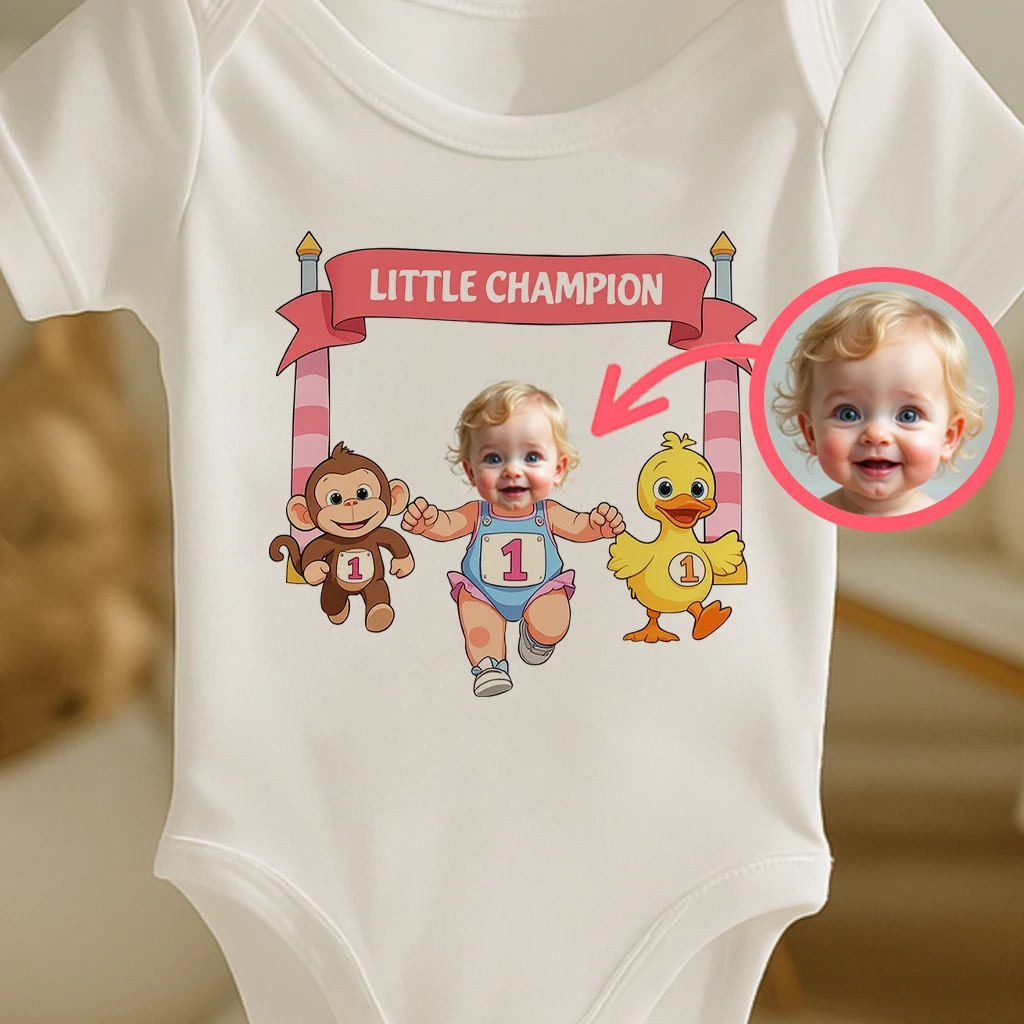Personalized Little Champion Athletics Baby Onesie – Special Decor room & Birthday Gifts for Kids