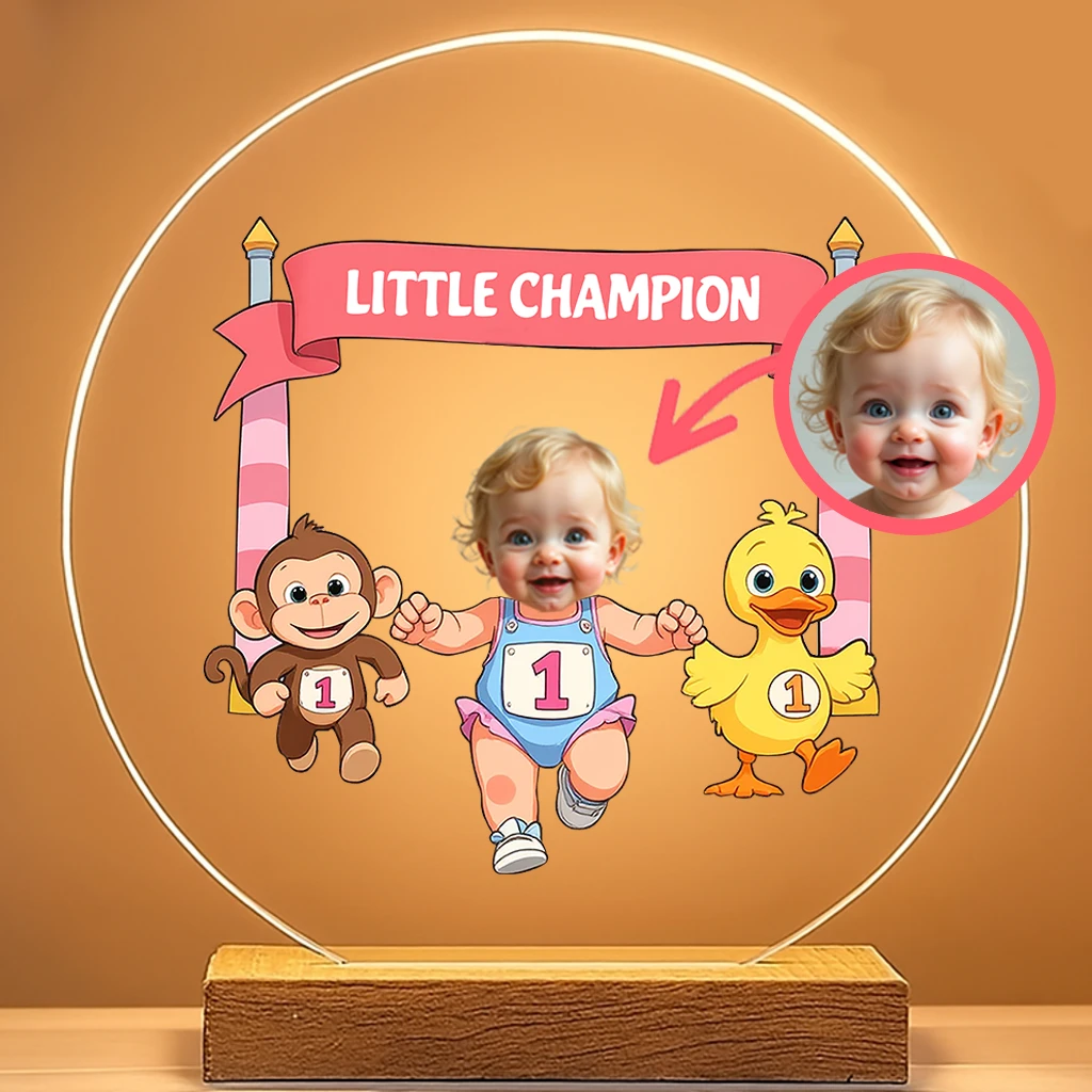 Personalized Little Champion Athletics Nightlight for Kids – A Loving Light for Your Little Sunshine – Custom Sports NightLight