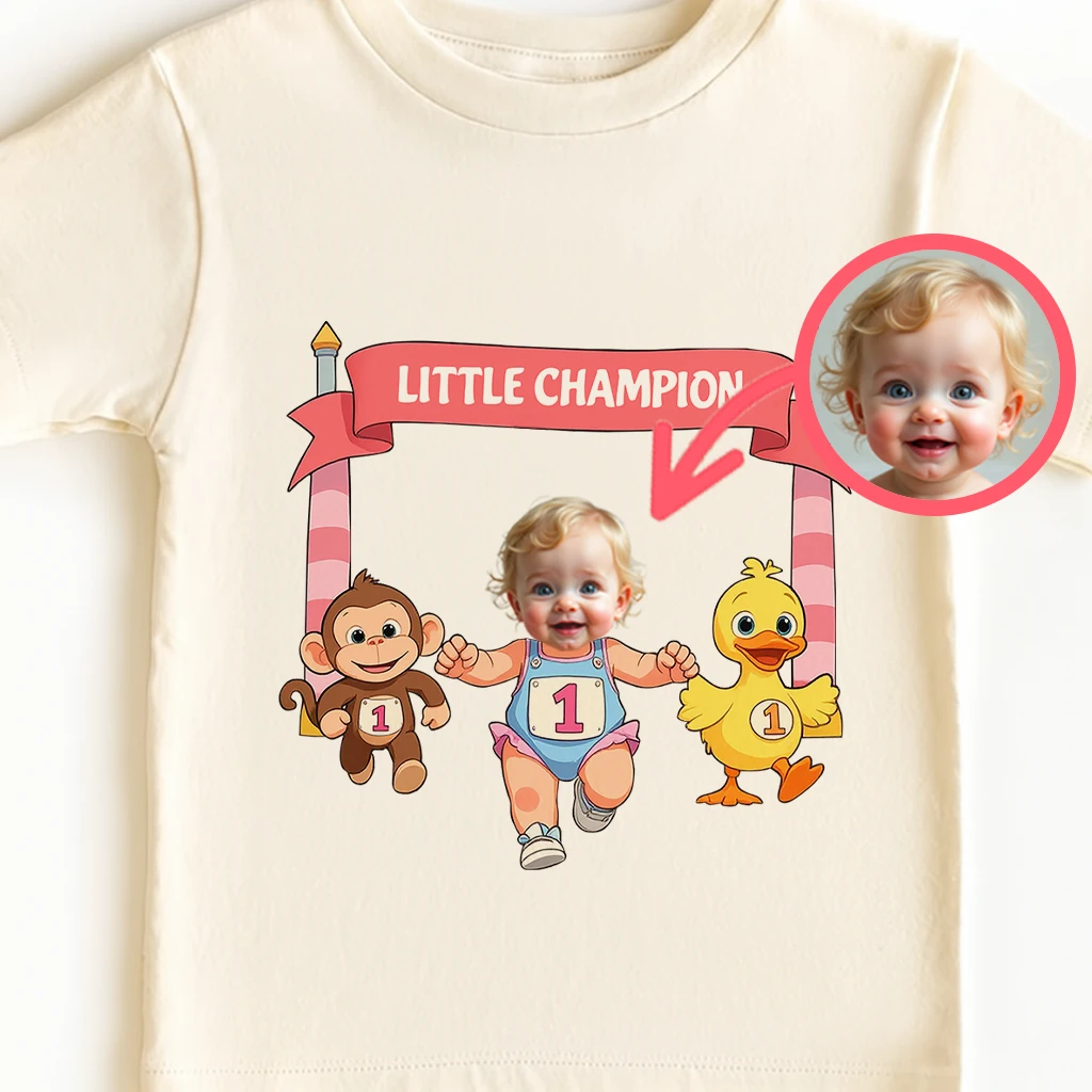 Personalized Little Champion Athletics T-shirt Art – Unique Custom Birthday & Decor room Gifts for Kids
