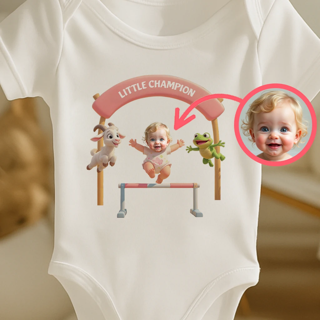 Personalized Little Champion Obstacle Race Baby Onesie – Special Decor room & Birthday Gifts for Kids